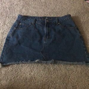 Blue Boohoo Jean Skirt